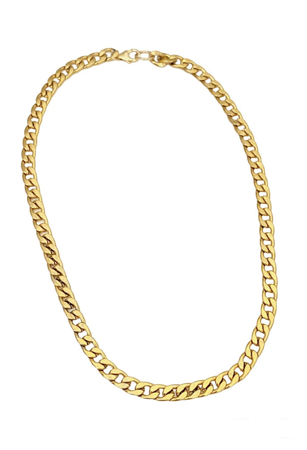 Everyday Stella Necklace: Stainless steel, 1/4" wide flat curb chain. Wear in the shower or at the beach. Versatile and never needs to be taken off