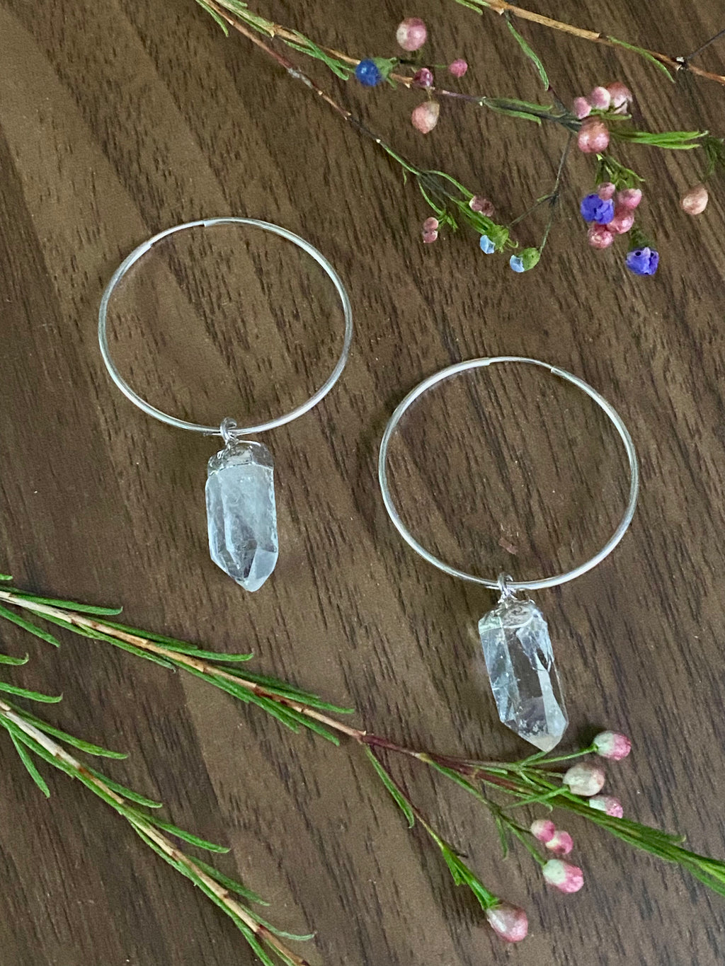 Quartz hoop earrings - RobynRhodes