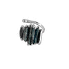 Sophisticated Harper Ring. Kyanite stone cluster on adjustable hammered band. Striking 3/4" length. Elevate your style.
