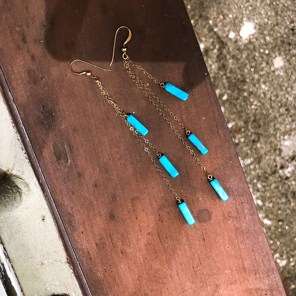 Turquoise Dangle Earrings - RobynRhodes