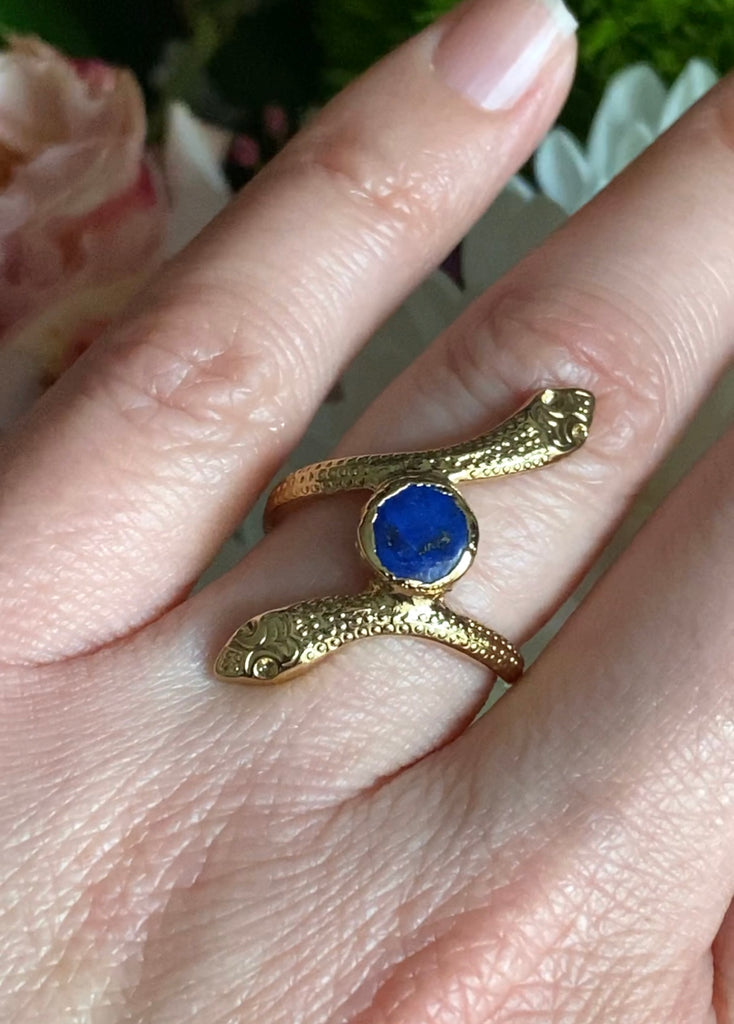 Lapis snake ring (size 7.5) - RobynRhodes