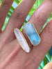 Larimar & mother of Pearl wrap ring - RobynRhodes