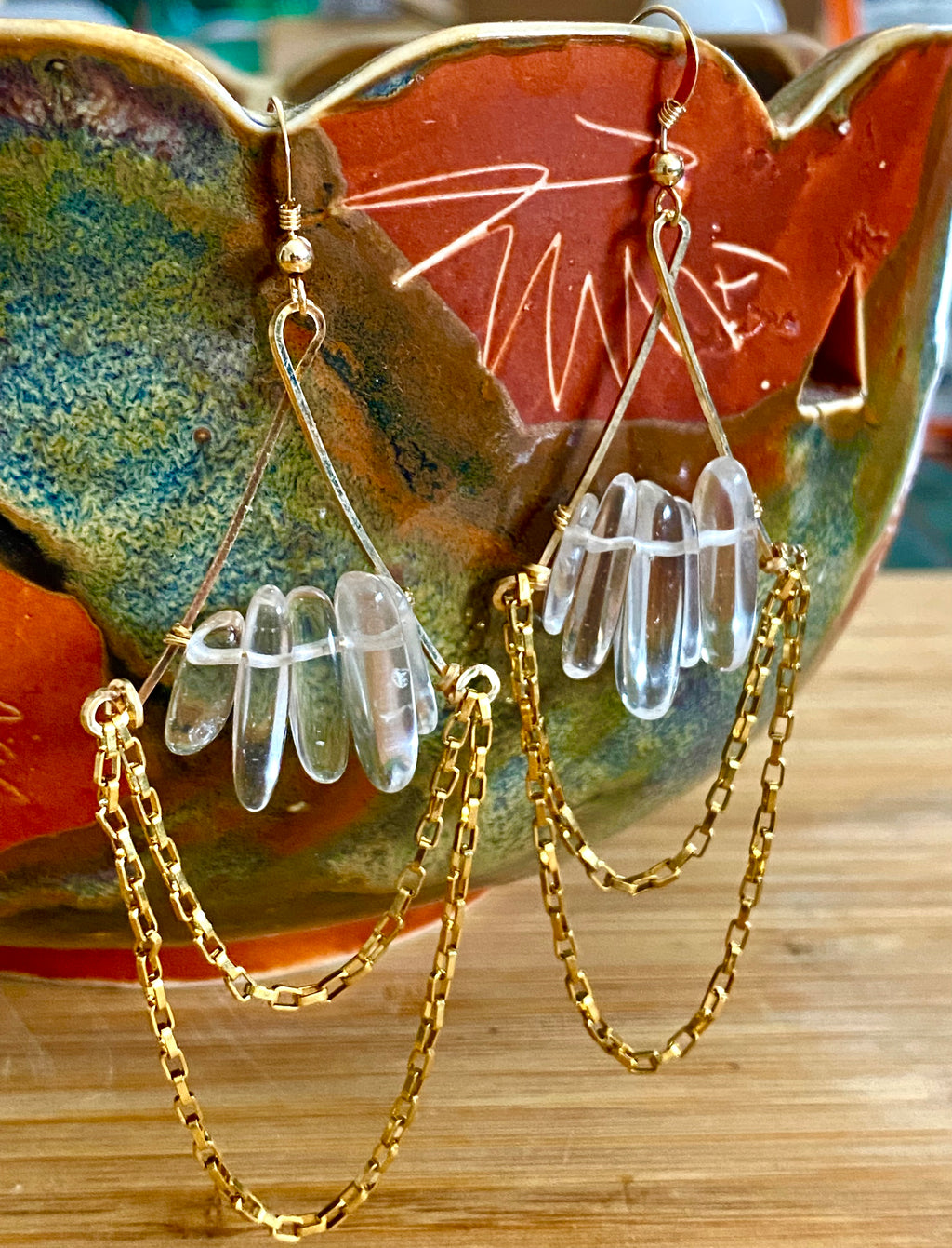 Quartz chandelier earrings - RobynRhodes