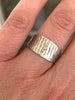 Simple silver etched ring (size 8) - RobynRhodes
