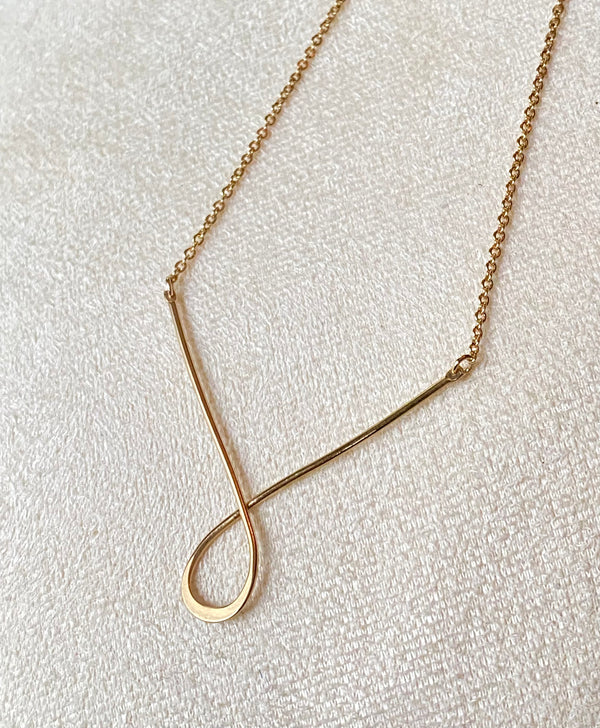 Dainty gold wire necklace - RobynRhodes