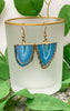 Blue agate slice earrings - RobynRhodes