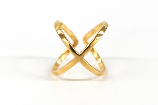 Criss Cross Ring X Ring Sterling Silver Ring Dainty Ring Adjustable Ring —  Discovered